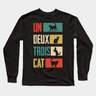 Un Deux Trois Cat Vintage Long Sleeve T-Shirt